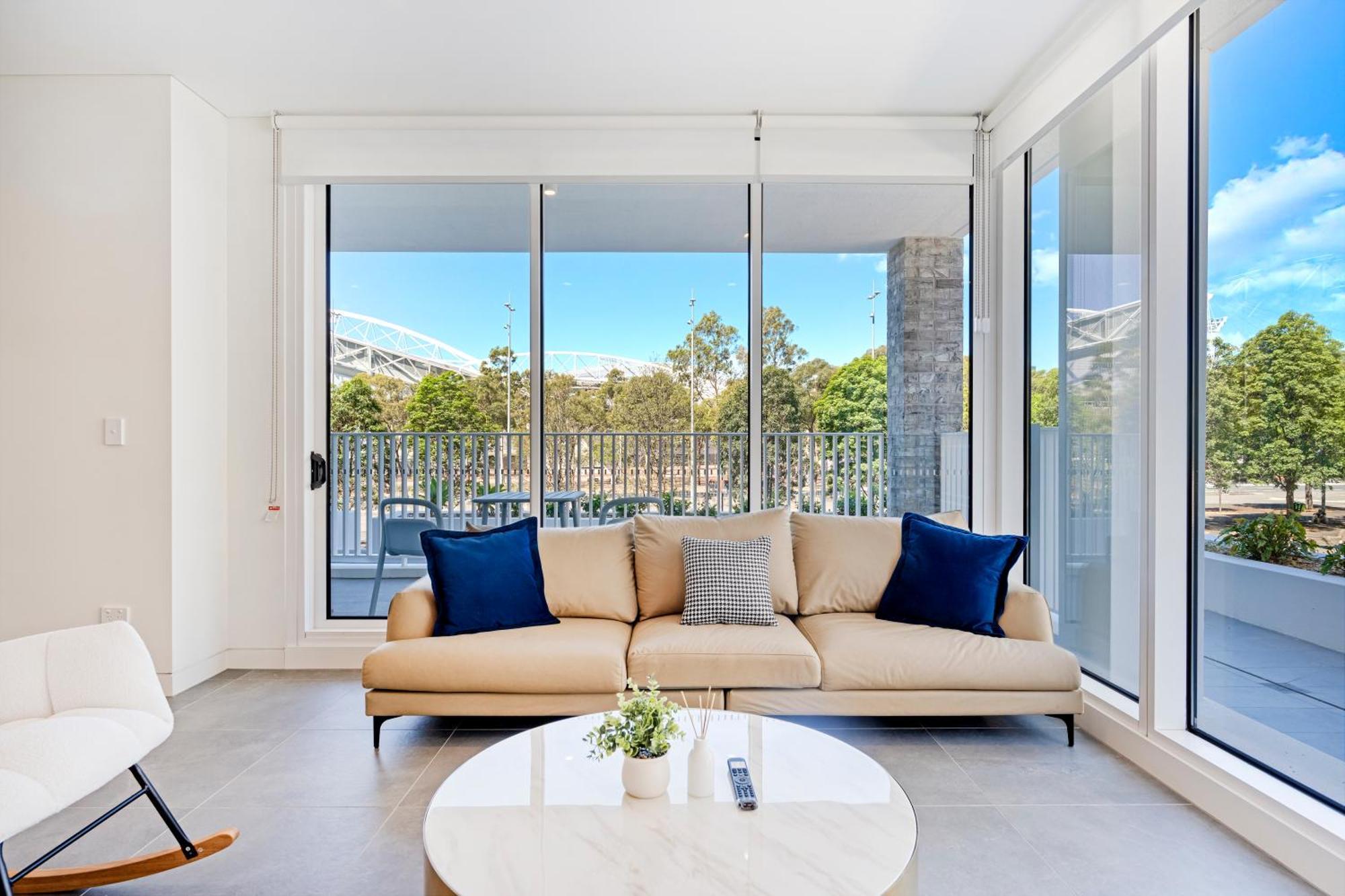 Apartment Modern 3b2b With Superb Stadium View At Olympic Park Sydney